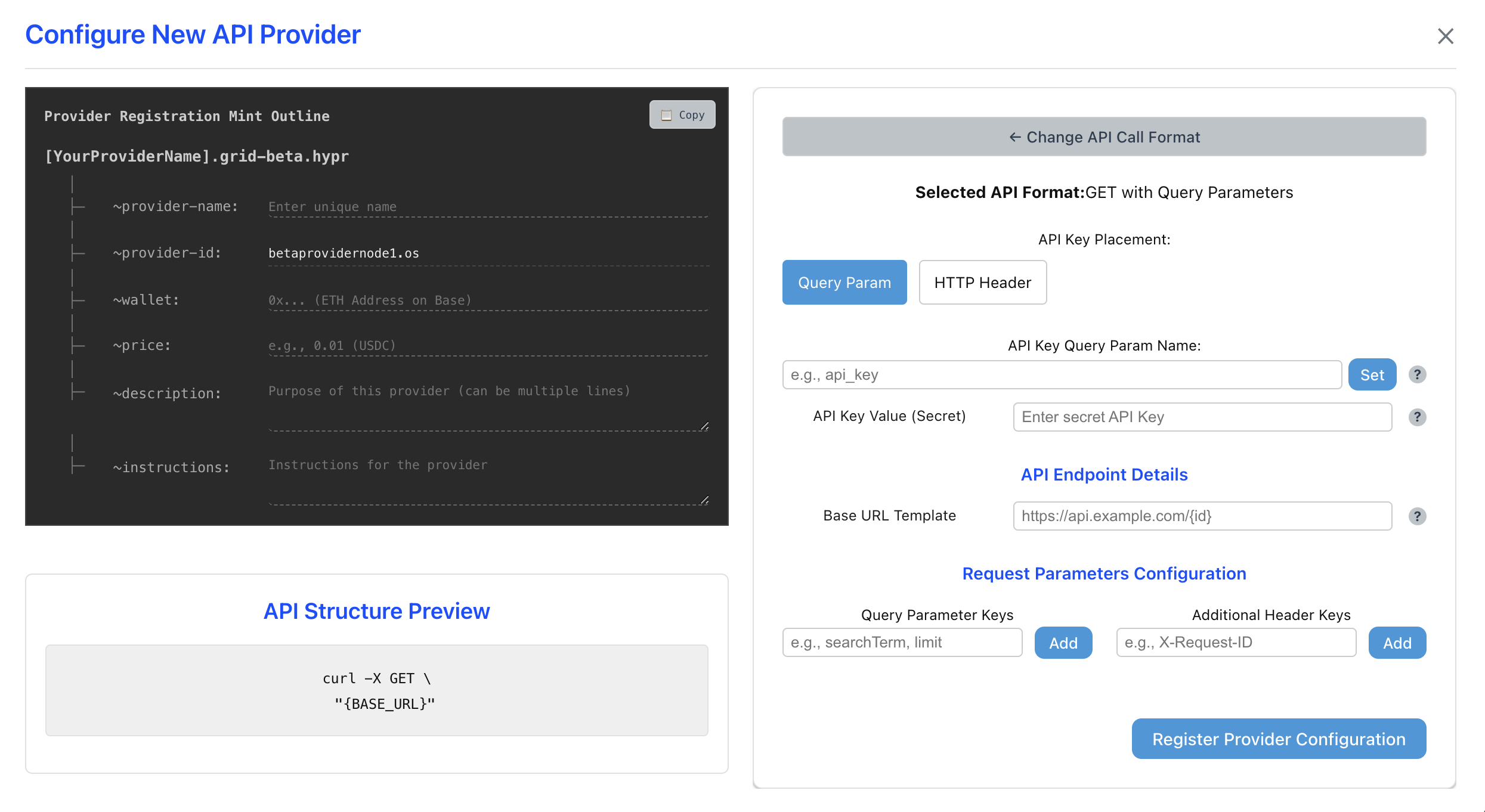 Provider Config Empty